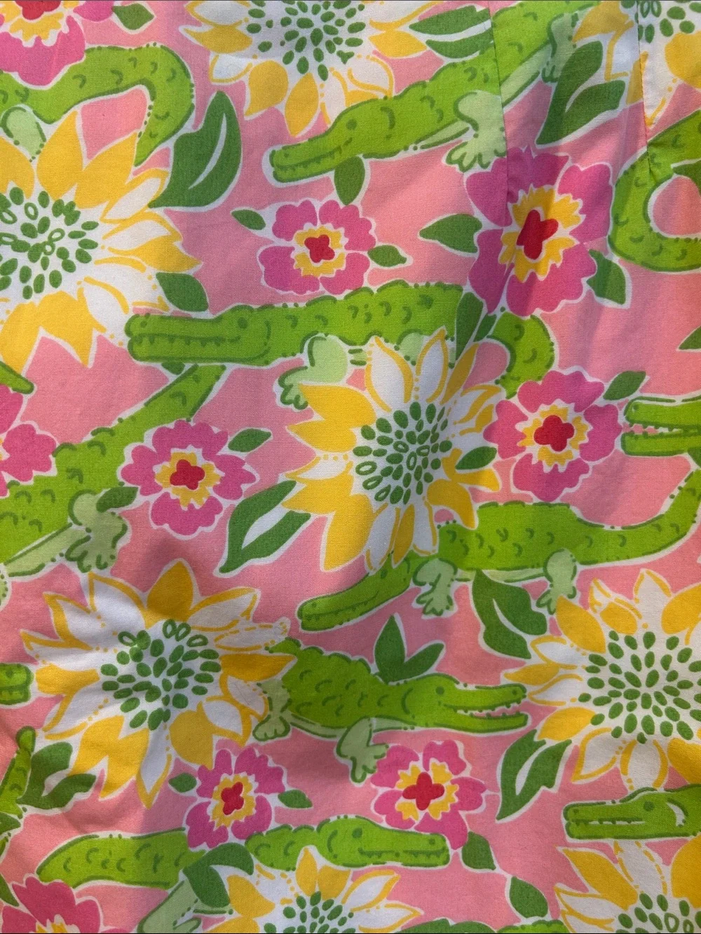 Lilly Pulitzer Pink Floral Mini Skirt in Croque Monsieur Print